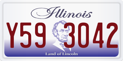 IL license plate Y593042