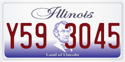 IL license plate Y593045