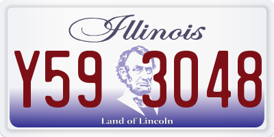 IL license plate Y593048