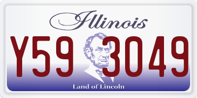 IL license plate Y593049