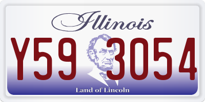IL license plate Y593054