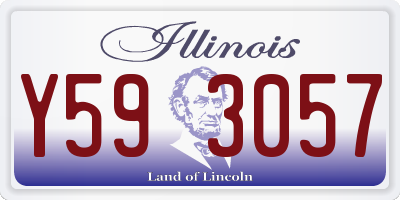 IL license plate Y593057