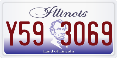 IL license plate Y593069
