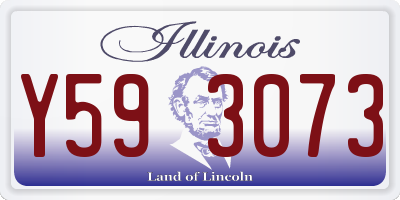 IL license plate Y593073