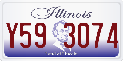 IL license plate Y593074