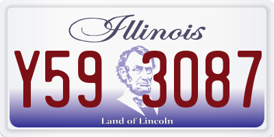 IL license plate Y593087