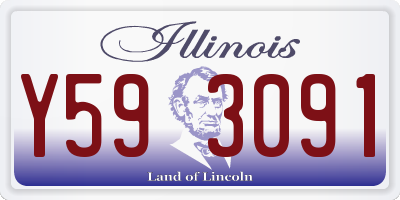 IL license plate Y593091