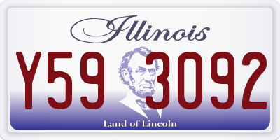 IL license plate Y593092