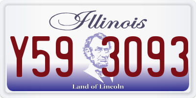IL license plate Y593093