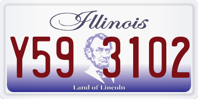 IL license plate Y593102