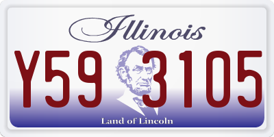 IL license plate Y593105