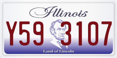 IL license plate Y593107