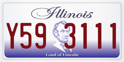 IL license plate Y593111