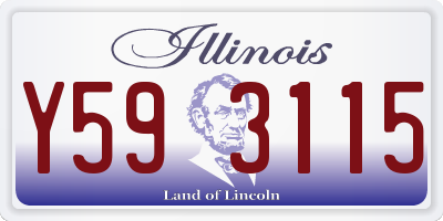 IL license plate Y593115