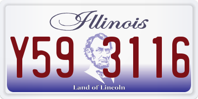 IL license plate Y593116