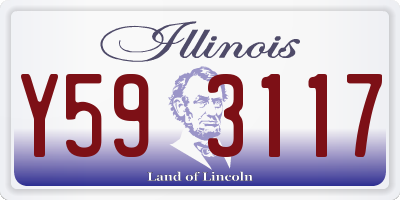 IL license plate Y593117