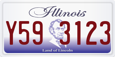 IL license plate Y593123