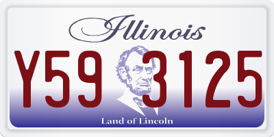 IL license plate Y593125