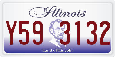 IL license plate Y593132