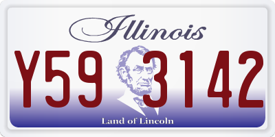 IL license plate Y593142
