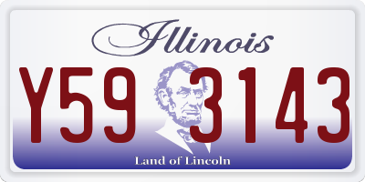 IL license plate Y593143