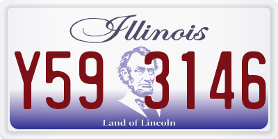 IL license plate Y593146