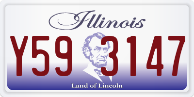 IL license plate Y593147