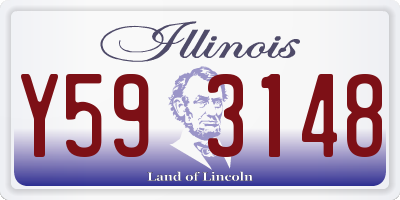 IL license plate Y593148