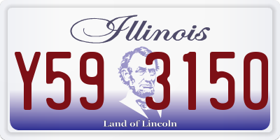 IL license plate Y593150
