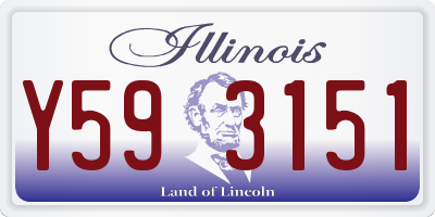 IL license plate Y593151