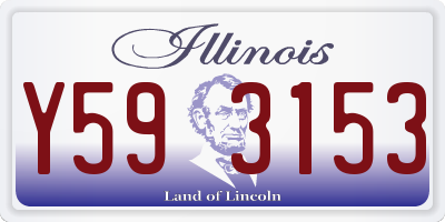 IL license plate Y593153