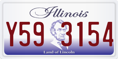 IL license plate Y593154