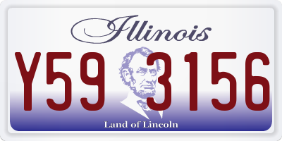 IL license plate Y593156