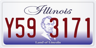 IL license plate Y593171