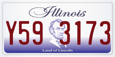 IL license plate Y593173