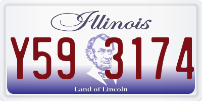 IL license plate Y593174