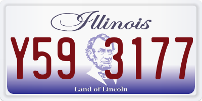 IL license plate Y593177