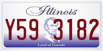 IL license plate Y593182