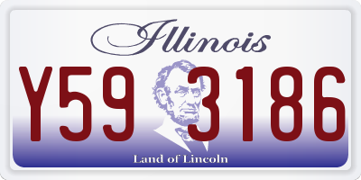 IL license plate Y593186