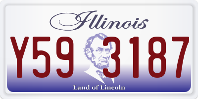 IL license plate Y593187