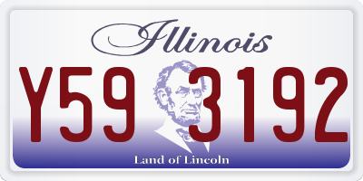 IL license plate Y593192