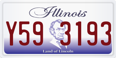 IL license plate Y593193