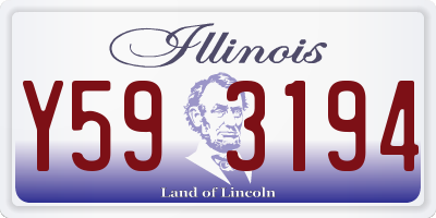 IL license plate Y593194