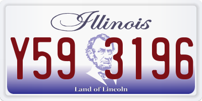IL license plate Y593196