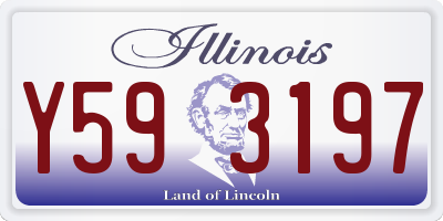 IL license plate Y593197