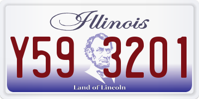 IL license plate Y593201