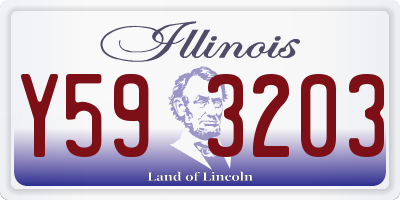 IL license plate Y593203