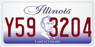 IL license plate Y593204