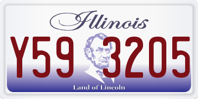 IL license plate Y593205