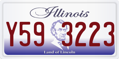 IL license plate Y593223